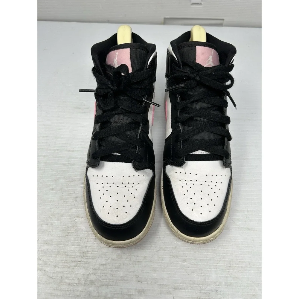 Nike Air Jordan 1 Mid Athletic Shoes Youth Girls 6Y Light Arctic Pink 555112-103